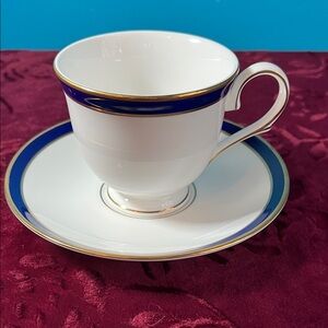 Lenox Federal Cobalt Teacup and Saucer